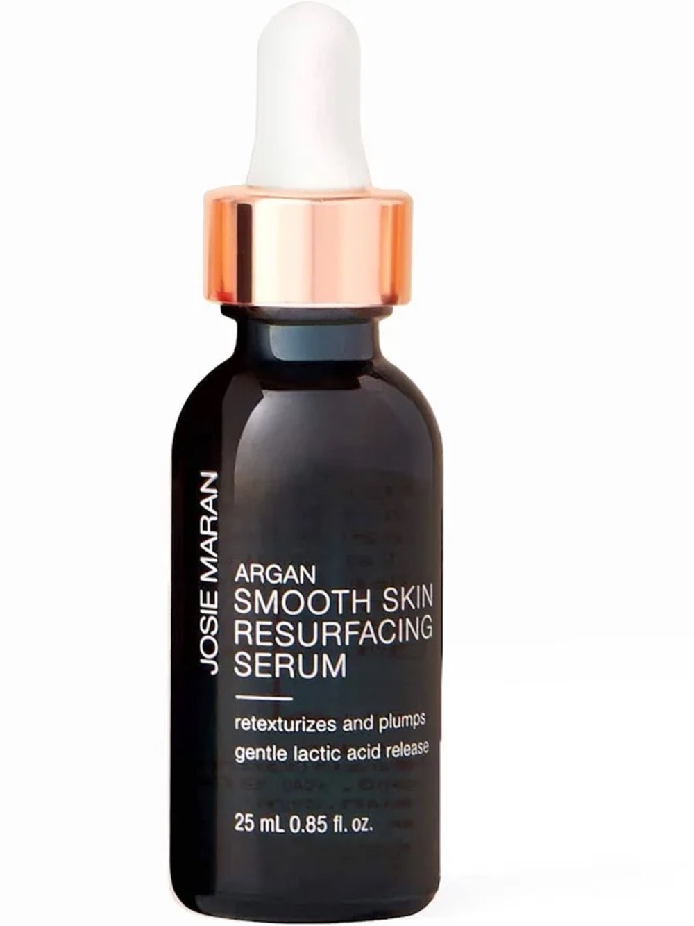 JOSIE MARAN Black Serum Bottle with Rose Gold Dropper Cap